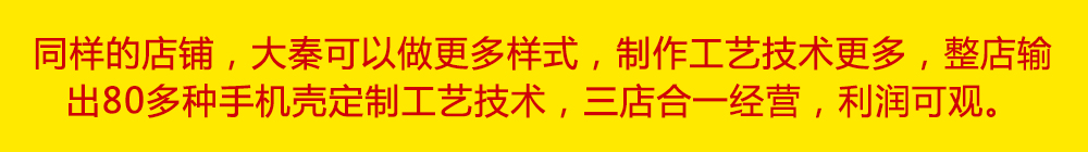 大秦手机壳个性定制项目优势