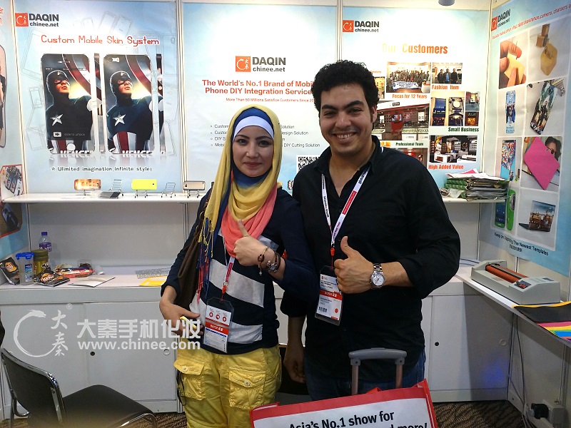 客户的赞有多少?大秦手机美容2014香港电子展